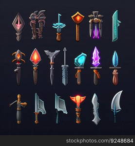 cut knife weapon game ai generated. metal equipment, dagger handle, chef icon cut knife weapon game illustration. cut knife weapon game ai generated