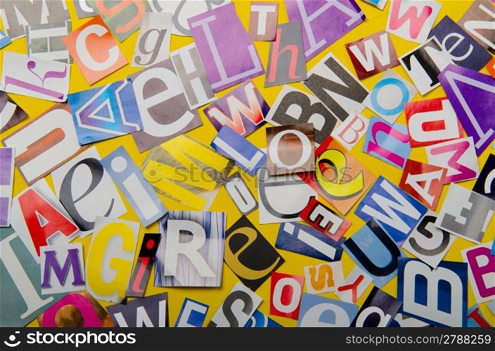 Cut letters from newspapers and magazines