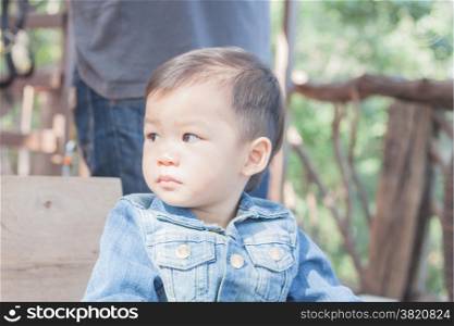 Cute asian boy in relax time, stock photo