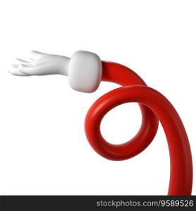 Cute cartoon hand 3D open palm hand of Santa Claus Christmas icon. Rendering take, giving, holding something. Friendly funny style isolated with clipping path gesture illustration.. Cute cartoon hand 3D open palm hand of Santa Claus Christmas icon. Rendering winter take, giving, holding something. Friendly funny style isolated with clipping path gesture illustration