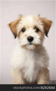 Cute dog portrait. Illustration Generative AI 