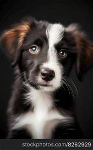 Cute dog portrait. Illustration Generative AI 