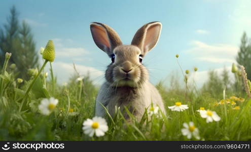 Cute Easter bunny rabbit