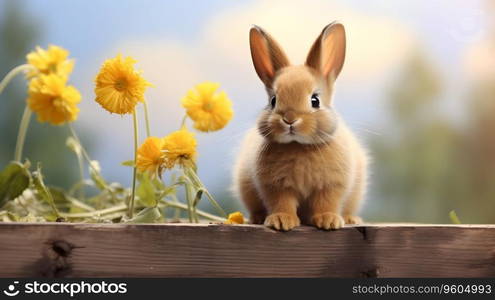 Cute Easter bunny rabbit