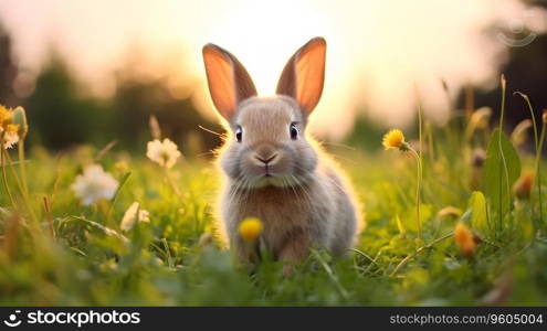 Cute Easter bunny rabbit