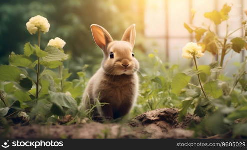 Cute Easter bunny rabbit