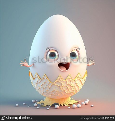 Cute Egg Character AI generated