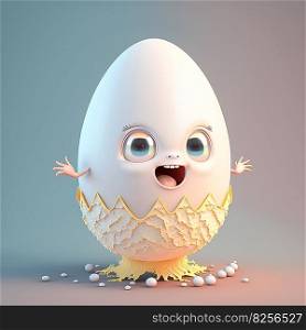Cute Egg Character AI generated