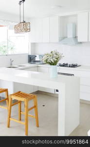 Cute flower arrangement in a home kitchen