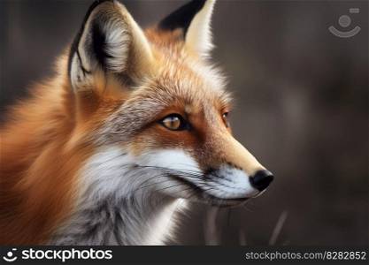 Cute fox head. Wildlife mammal. Generate Ai. Cute fox head. Generate Ai