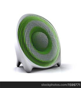 cute green 3d sound system speaker 