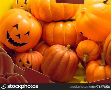 Cute Halloween Jack-o&rsquo;-lantern Orange Pumpkin for decoration.