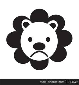 Cute Lion emotion Icon Illustration sign design&#xA;