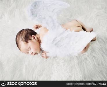 Cute little angel during a short nap