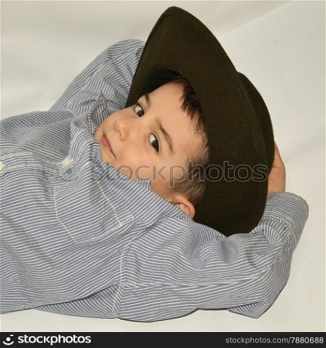 Cute little boy with hat