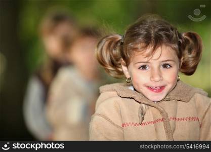 cute little girl in the park