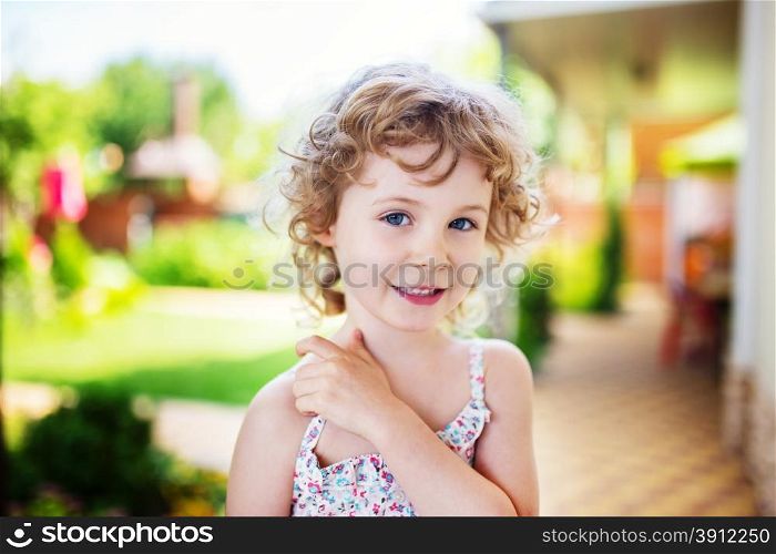 Cute little girl portrait, outdoor