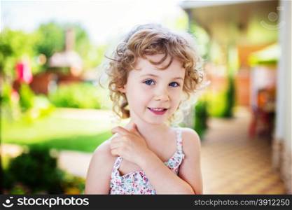 Cute little girl portrait, outdoor