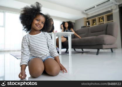 Cute little girl. who is cute, bright and loved by the family, acting as a model for a photo shoot