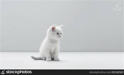 Cute little kitten. AI Generated 