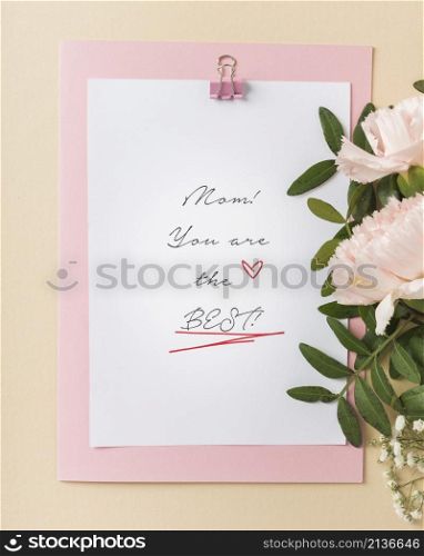 cute mother s day card top view