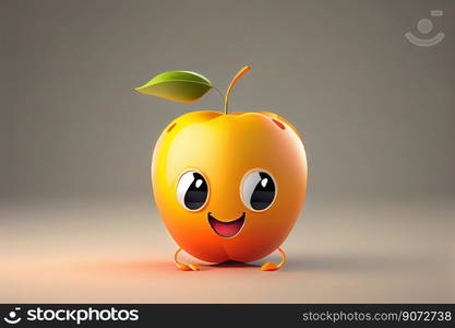 Cute necatrin cartoon character smiling