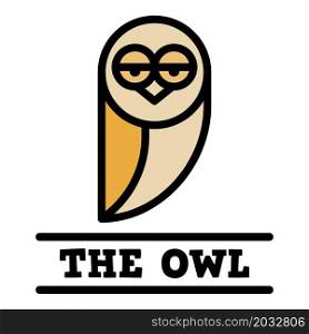 Cute owl icon. Outline cute owl vector icon color flat isolated. Cute owl icon color outline vector