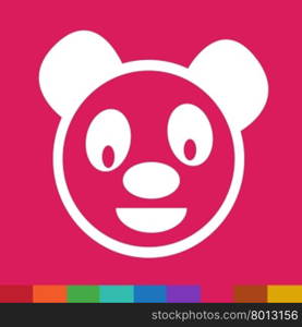 Cute panda emotion Icon Illustration sign design