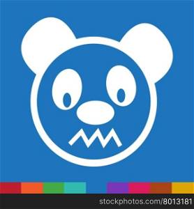 Cute panda emotion Icon Illustration sign design