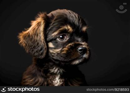 Cute  puppy dog.  Generative AI 