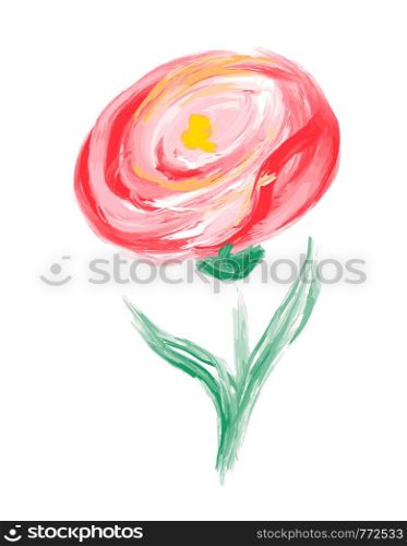 Cute spring Watercolor Flower. Art isolated object for wedding bouquet.. Cute spring Watercolor Flower. Art isolated object for wedding bouquet