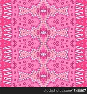 Cute vintage abstract doodle style line ethnic seamless pattern ornamental. Pink geometric line art textile fabric design. Abstract geometric tiles bohemian ethnic seamless pattern ornamental. Hand drawn graphic print