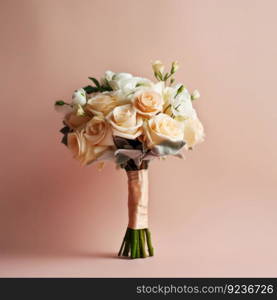 Cute wedding bouquet. Illustration Generative AI
