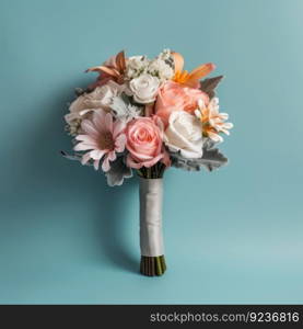 Cute wedding bouquet. Illustration Generative AI
