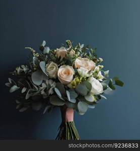 Cute wedding bouquet. Illustration Generative AI
