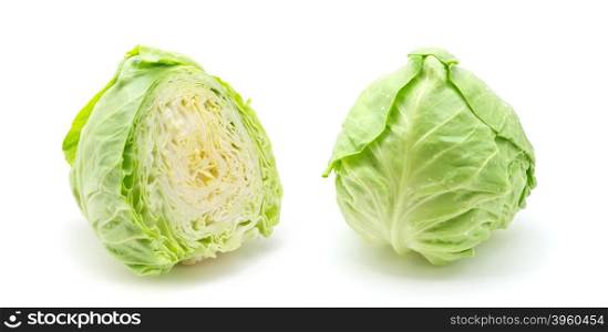 Cuting cabbage. Isolated object. Element of design.