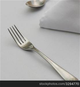 Cutlery on a table set for dining