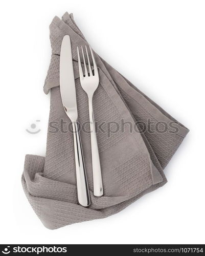 Cutlery set with Fork, Knife and Spoon isolated on white background. Fork, Knife and Spoon