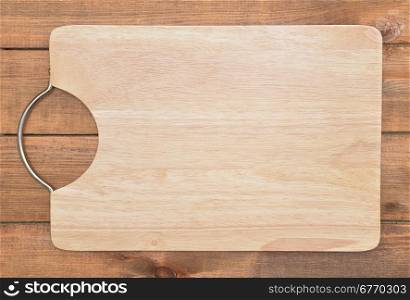cutting board on wooden table