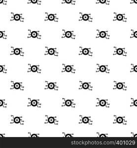 Cyber eye pattern. Simple illustration of cyber eye vector pattern for web. Cyber eye pattern, simple style