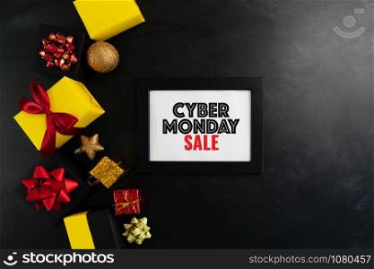 Cyber Monday Sale on photo frame with Christmas gift and decoration