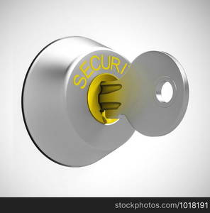 Cybersecurity or computer security encryption to guard against attack. Virtual threats across the web - 3d illustration