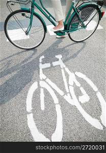 cycling lane sign