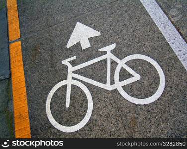 Cyclists pathway sign.