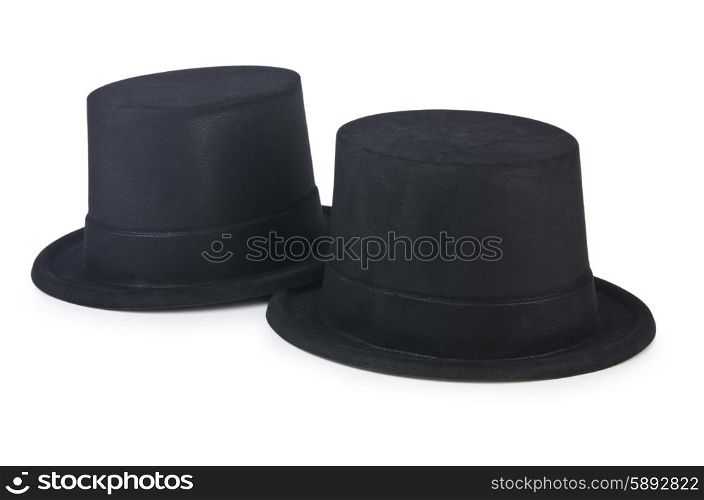 Cylinder hat isolated on the white