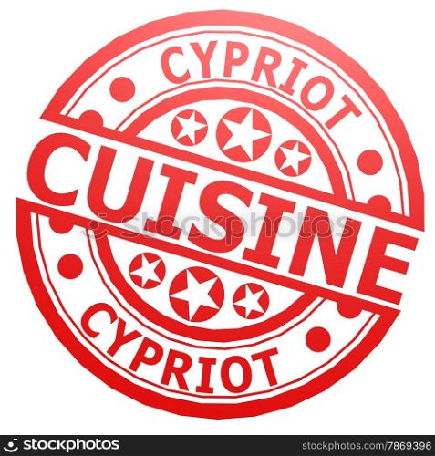 Cypriot cuisine stamp