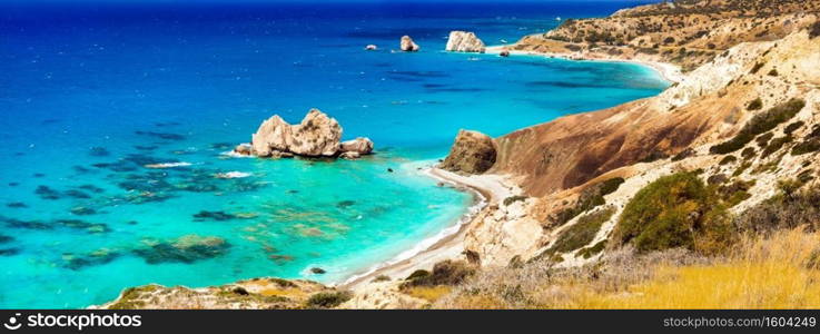 Cyprus island. wonderful sea and beach Petra tou Romiou