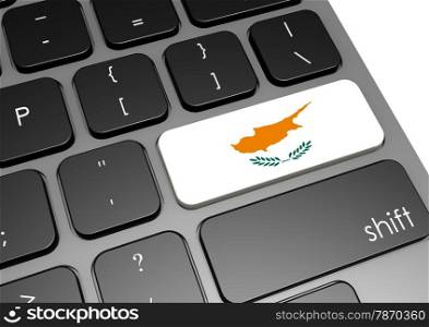 Cyprus keyboard image with hi-res rendered artwork that could be used for any graphic design.. Cyprus