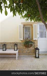 Cyprus, terrace of colonial style house