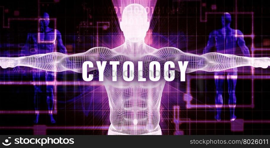 Cytology as a Digital Technology Medical Concept Art. Cytology